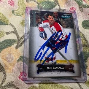 Rod Langway — Autograph Signed Sports Card — Washington Capitals — Hall of Fame